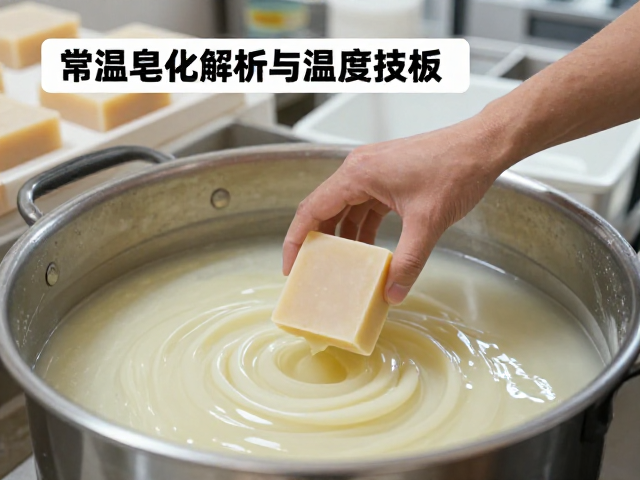 手工皂工坊日常,常温皂化流程解析与冰浴降温技巧