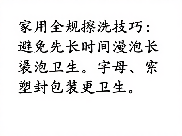 家用物件擦洗技巧,避免长时间浸泡,塑封包装更卫生