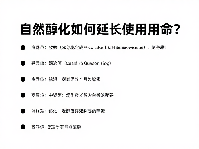 自然醇化如何延长使用寿命?pH值稳定背后的秘密