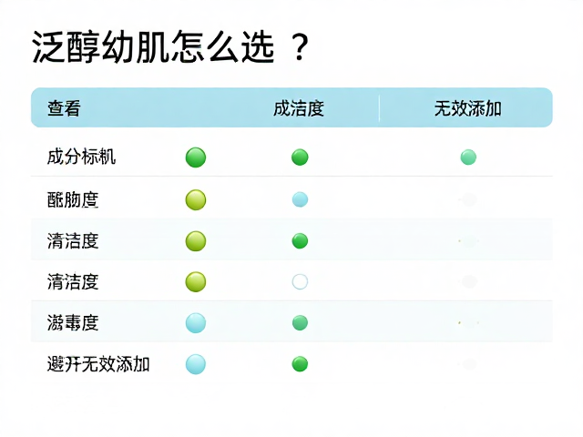 泛醇幼肌怎么选?查看成分表简洁度,避开无效添加