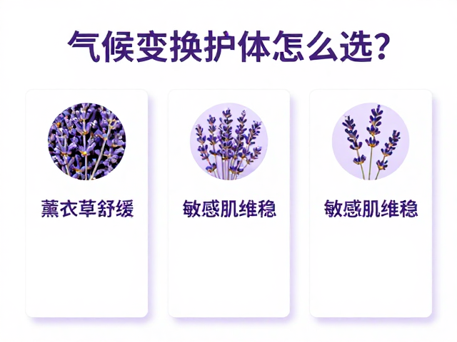 气候变换护体怎么选?薰衣草舒缓修护,敏感肌维稳攻略