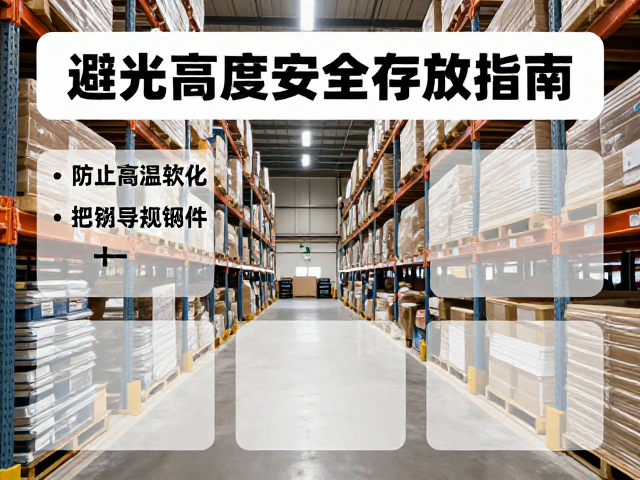 重下轻上,避光仓储,防止高温软化,批量货物安全存放指南