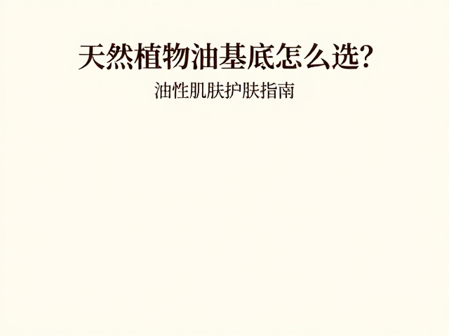 天然植物油基底怎么选?油性肌肤护肤指南