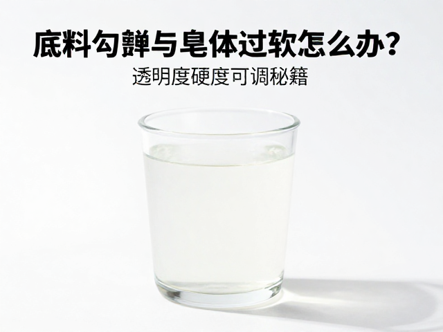 底料勾兑与皂体过软怎么办?透明度硬度可调秘籍