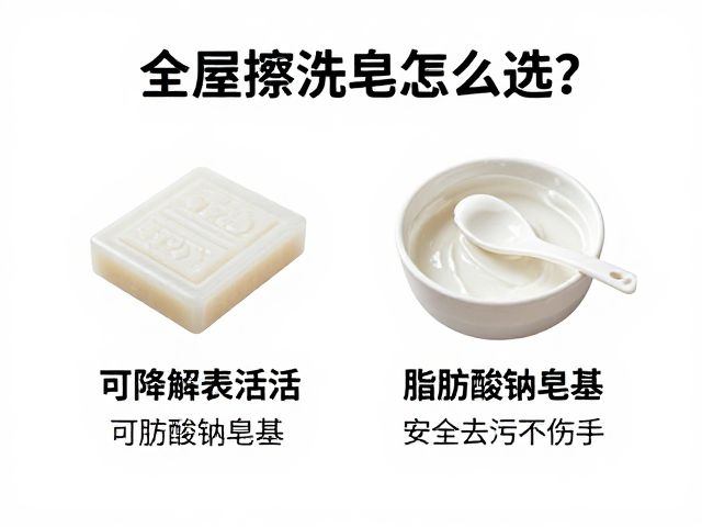 全屋擦洗皂怎么选?可降解表活,脂肪酸钠皂基,安全去污不伤手