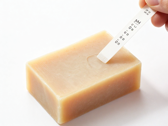 手工皂静置风干,让皂体更紧实,用pH试纸精准测酸碱