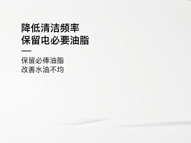 冬季护肤,降低清洁频率,保留必要油脂,改善水油不均