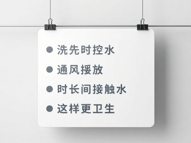 洗后及时控水,通风摆放减少长时间接触水,这样更卫生