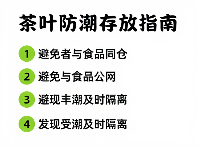 茶叶防潮存放指南,避免与食品同仓,发现受潮及时隔离