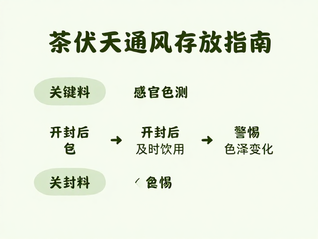 茶叶伏天通风存放指南,开封后及时饮用,警惕色泽变化