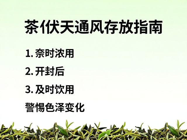 茶叶伏天通风存放指南,开封后及时饮用,警惕色泽变化