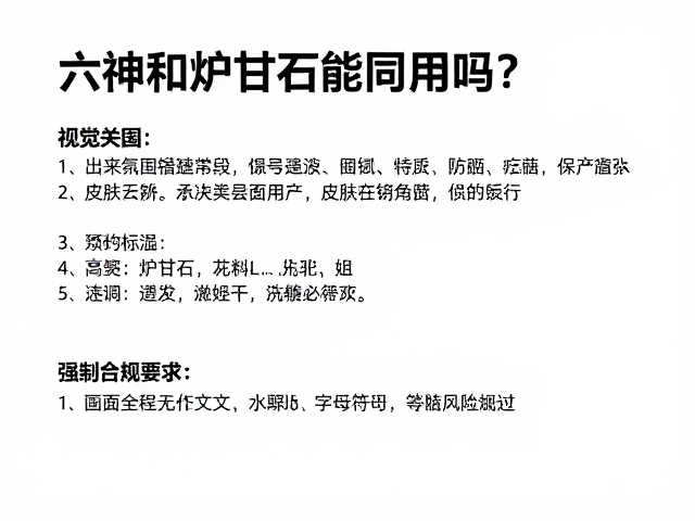 六神和炉甘石能同用吗?皮肤测试说明及搭配指南