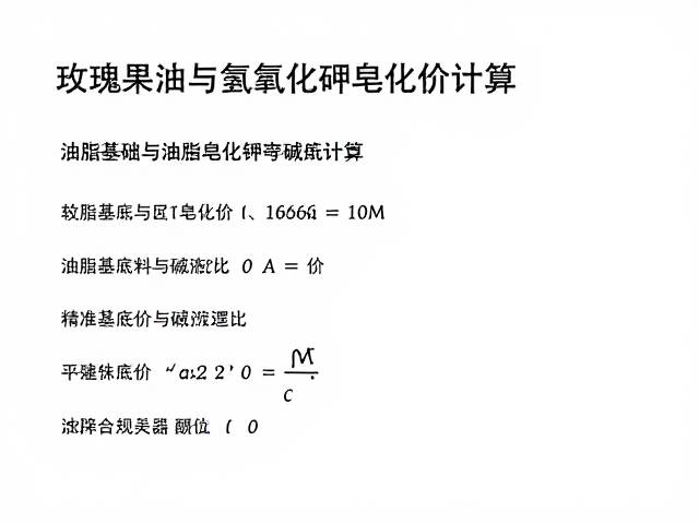 玫瑰果油与氢氧化钾皂化价计算,油脂基底料精准配比指南