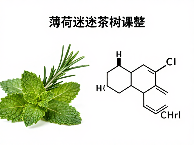 薄荷迷迭香茶树精油,草本净化感香氛原料,清新提神助眠配方解析