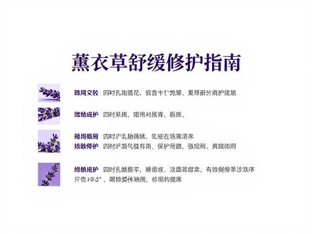 四时交替肌肤养护,避开眼周,薰衣草舒缓修护指南