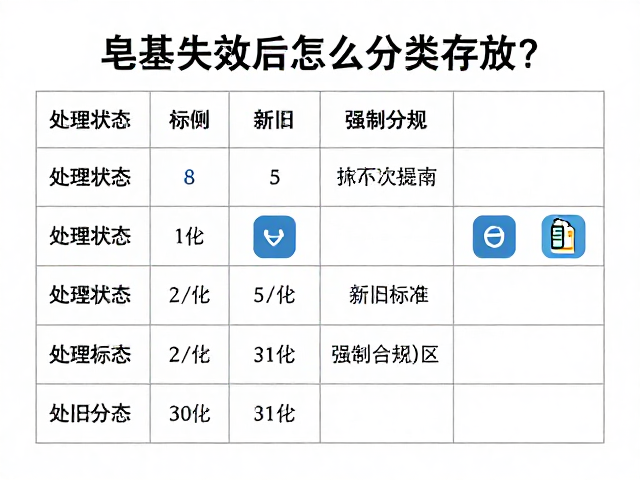 皂基失效后怎么分类存放？处理状态标记与新旧分区指南