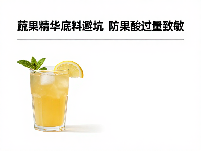 蔬果精华底料避坑,防果酸过量致敏,成熟期通风干燥保品质