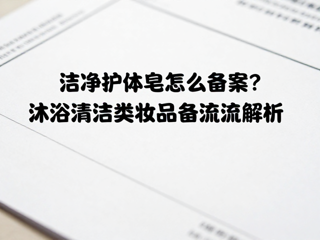 洁净护体皂怎么备案?沐浴清洁类化妆品备案全流程解析