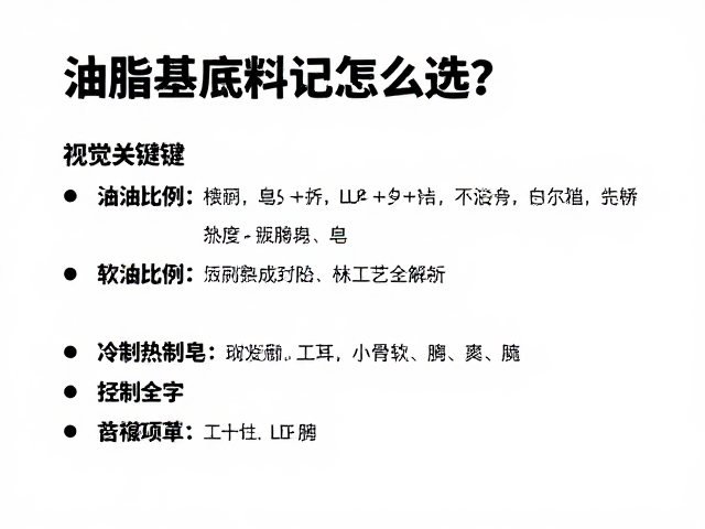 油脂基底料怎么选？软油比例影响熟成硬度，冷制热制皂工艺全解析