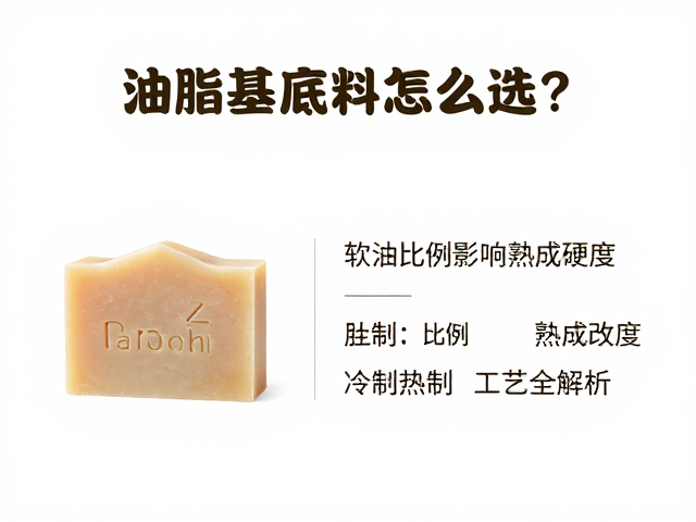 油脂基底料怎么选？软油比例影响熟成硬度，冷制热制皂工艺全解析