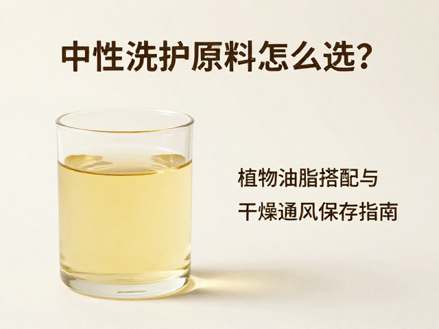 中性洗护原料怎么选?植物油脂搭配与干燥通风保存指南