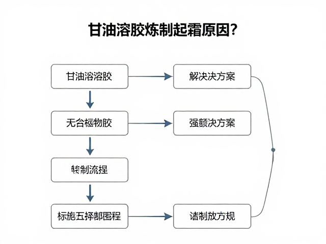甘油溶胶炼制起霜原因？详解工艺流程与解决方案