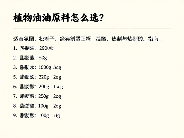 植物油脂原料怎么选？适合冷制与热制皂工艺的热制皂配方指南