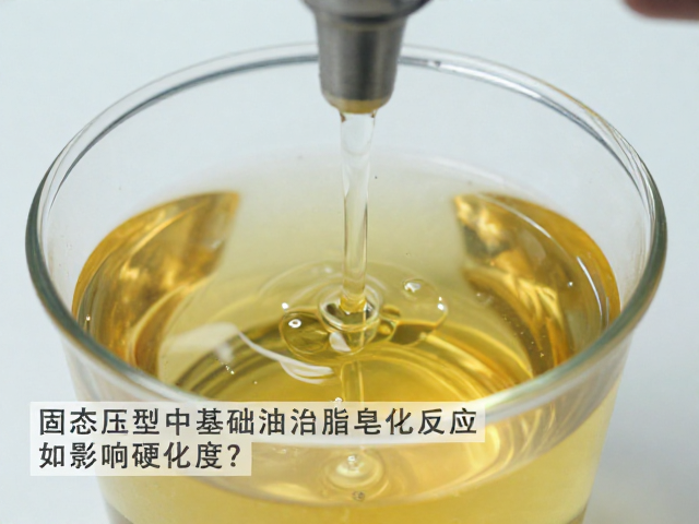固态压型中基础油脂皂化反应如何影响硬化度?