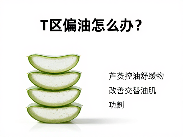 T区偏油怎么办?芦荟提取物舒缓控油,改善交替出油肌