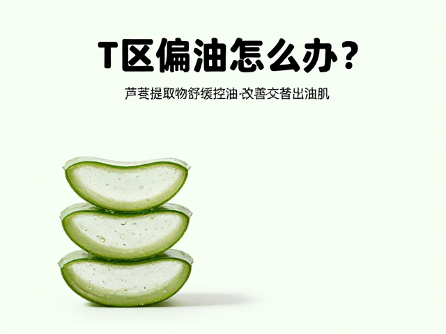 T区偏油怎么办?芦荟提取物舒缓控油,改善交替出油肌
