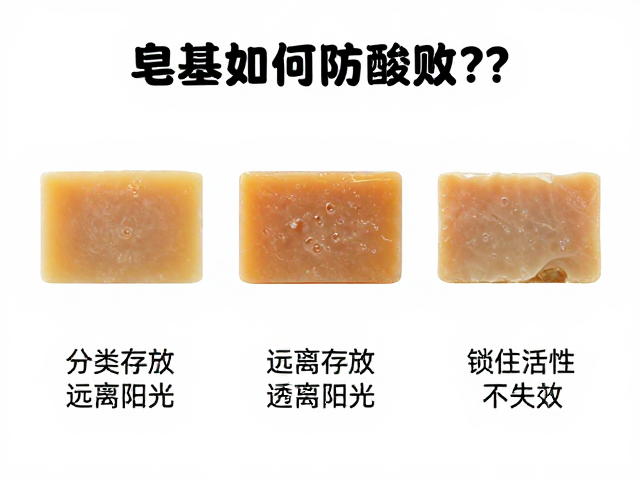 皂基如何防酸败?分类存放远离阳光,锁住活性不失效