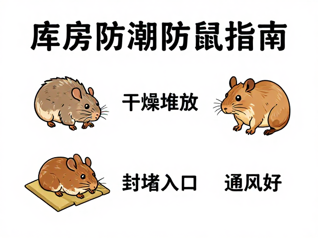 库房防潮防鼠指南,干燥堆放,封堵入口,通风好