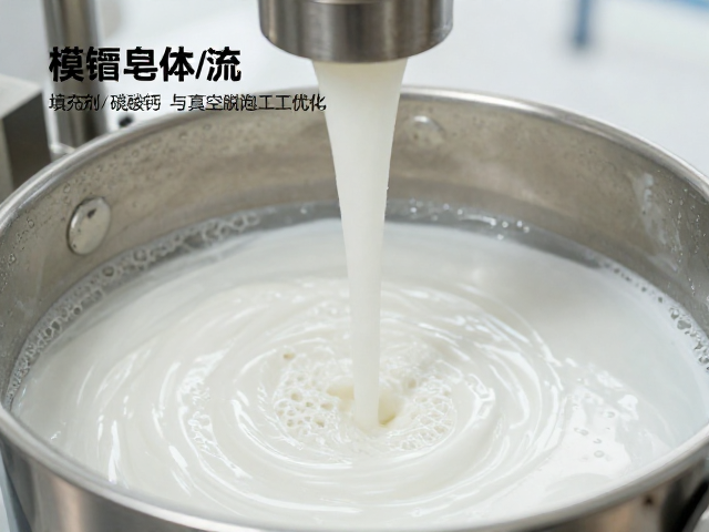 模铸皂体流程详解,填充剂(淀粉/碳酸钙)与真空脱泡工艺优化