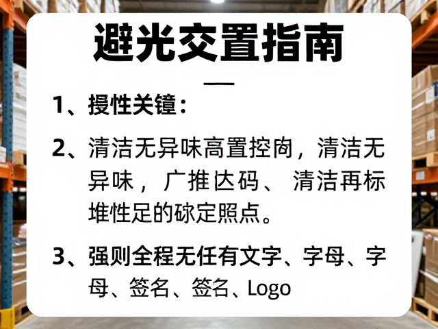 仓库囤货避光安置指南,清洁无异味与堆码高度控制要点