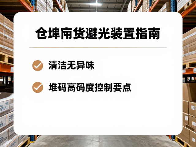 仓库囤货避光安置指南,清洁无异味与堆码高度控制要点