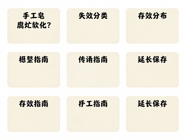 手工皂腐烂软化?失效皂分类标签存放指南,延长保存期