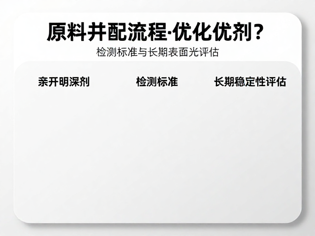 原料兑配流程优化,保湿剂如何提升表面光洁度?