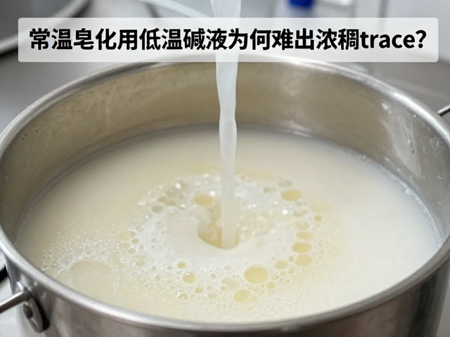 常温皂化用低温碱液为何难出浓稠Trace?揭秘冷制皂核心流程