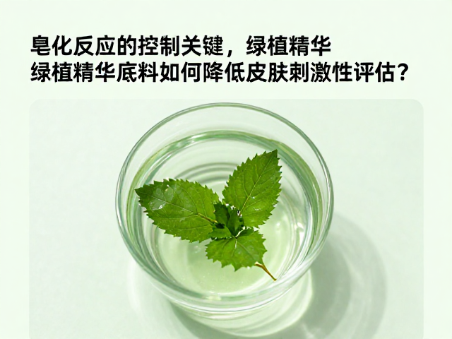 皂化反应控制关键,绿植精华底料如何降低皮肤刺激性评估?