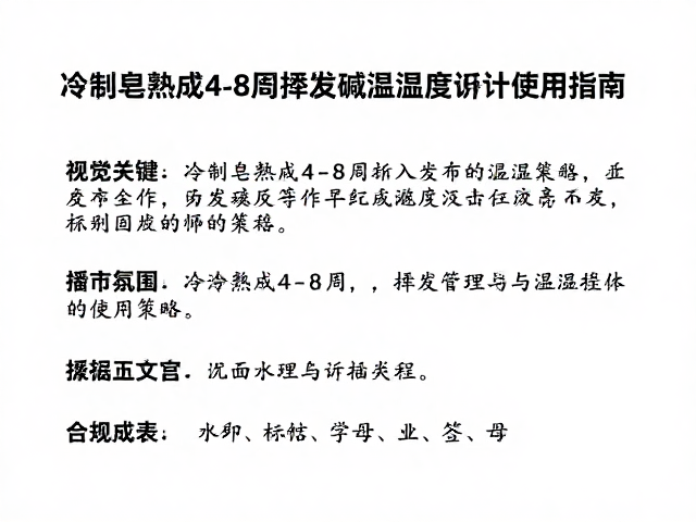 冷制皂熟成4-8周，挥发碱度控制与温湿度计使用指南