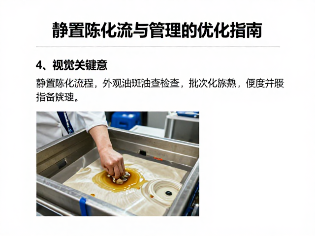 静置陈化流程与外观油斑检查,批次化陈化管理优化指南