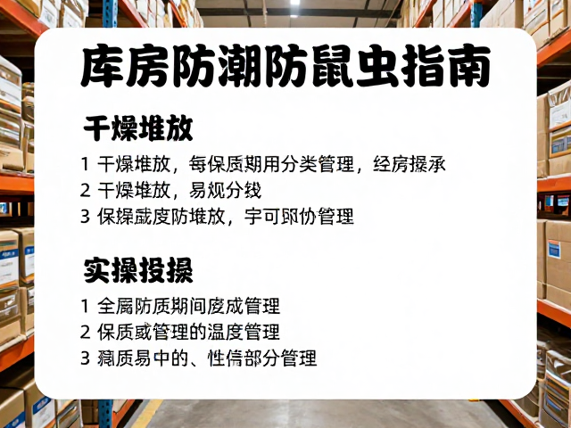 库房防潮防鼠虫指南,干燥堆放,保质期分类管理实操