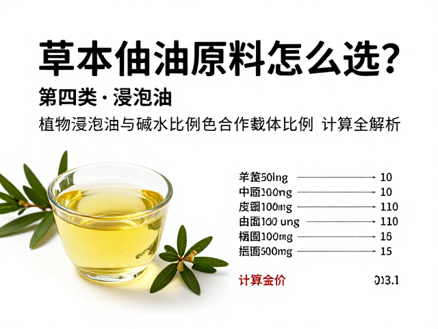 草本油脂原料怎么选?植物浸泡油与碱水比例计算全解析