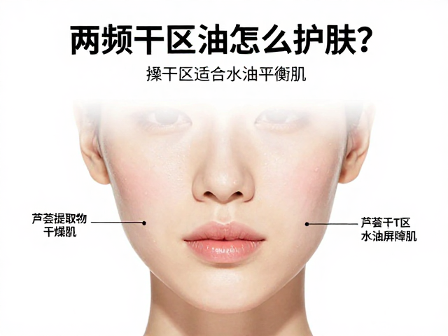 两颊干T区油怎么护肤?芦荟提取物缓解干燥,打造水油平衡肌