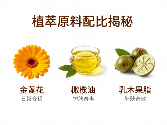 植萃原料配比揭秘,金盏花搭配橄榄油与乳木果脂的护肤奇效