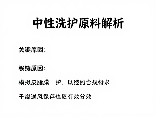 中性洗护原料解析,模拟皮脂膜保护,干燥通风保存更有效