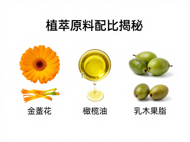 植萃原料配比揭秘,金盏花搭配橄榄油与乳木果脂的护肤奇效
