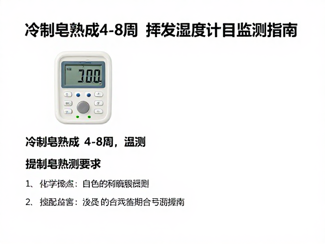 冷制皂熟成4-8周,挥发碱度控制与温湿度计监测指南