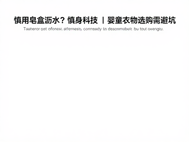 贴身衣物去污难?慎用皂盒沥水,婴童衣物选购需避坑
