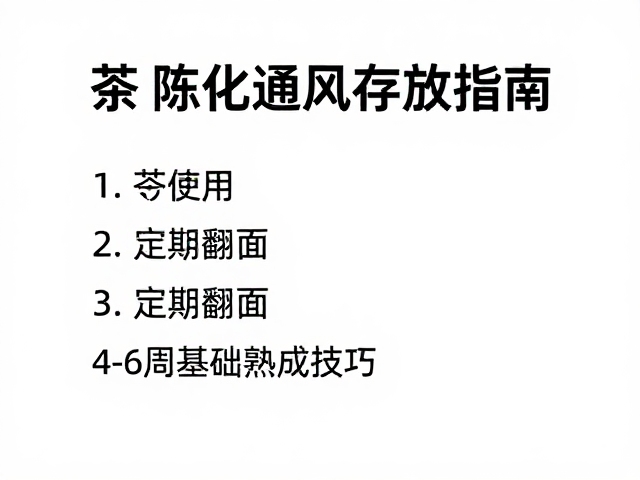 茶叶陈化通风存放指南,定期翻面,4-6周基础熟成技巧